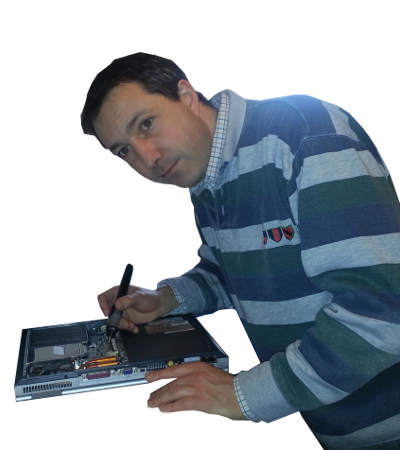 Tom from TLC with laptop